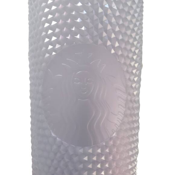 Starbucks New 2021 Holiday Tumbler Icy lilac Bling Studded 24oz With Straw - Picture 6 of 7
